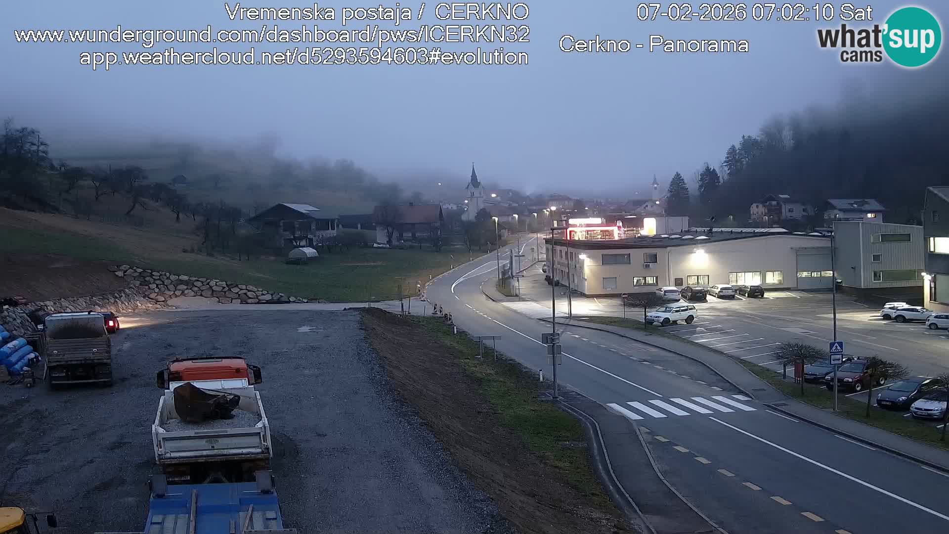 Cerkno city entrance Live Webcam