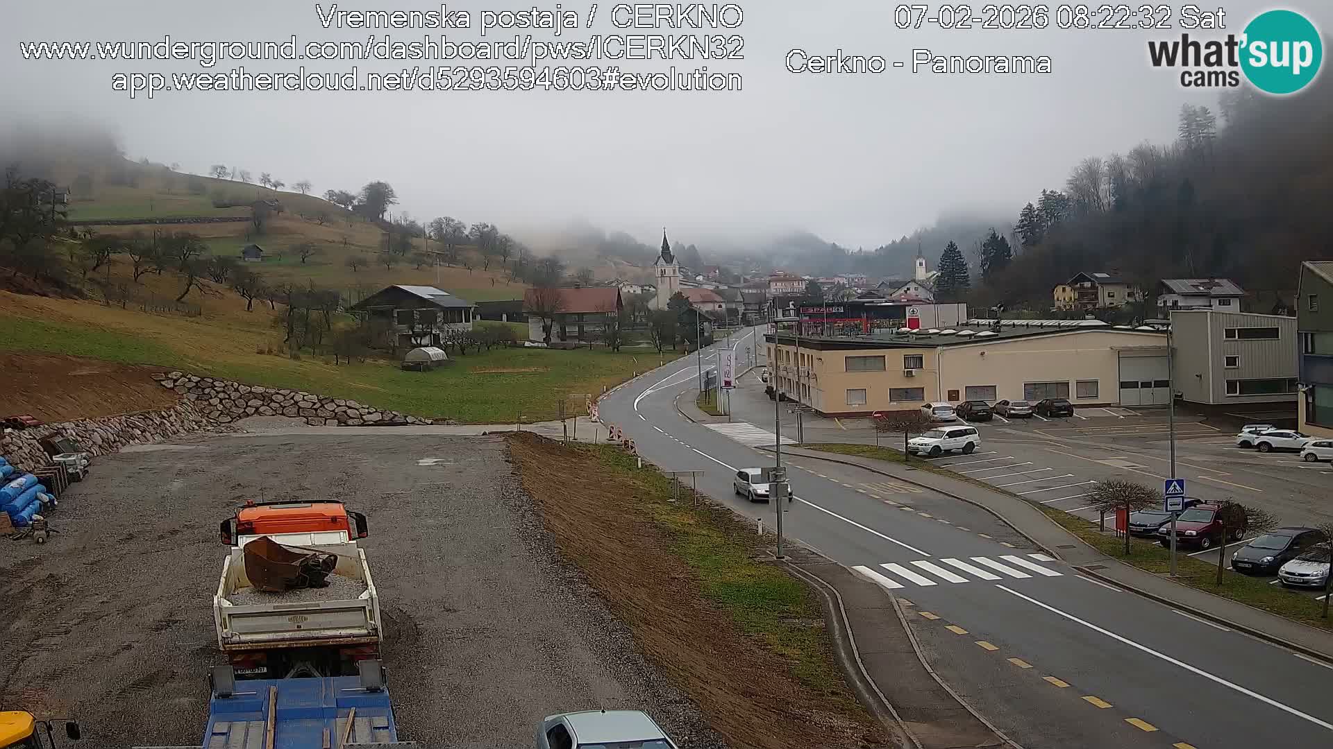 Cerkno city entrance Live Webcam