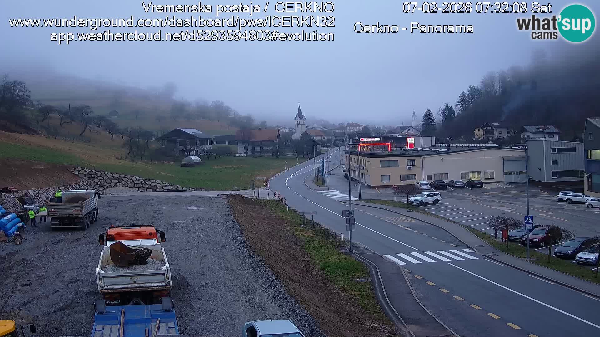 Webcam en direct – Entrée de la ville de Cerkno