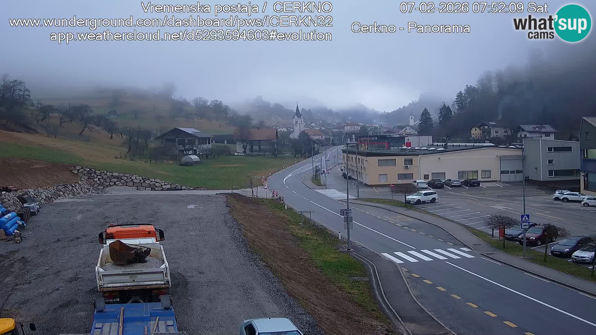 Cerkno city entrance Live Webcam