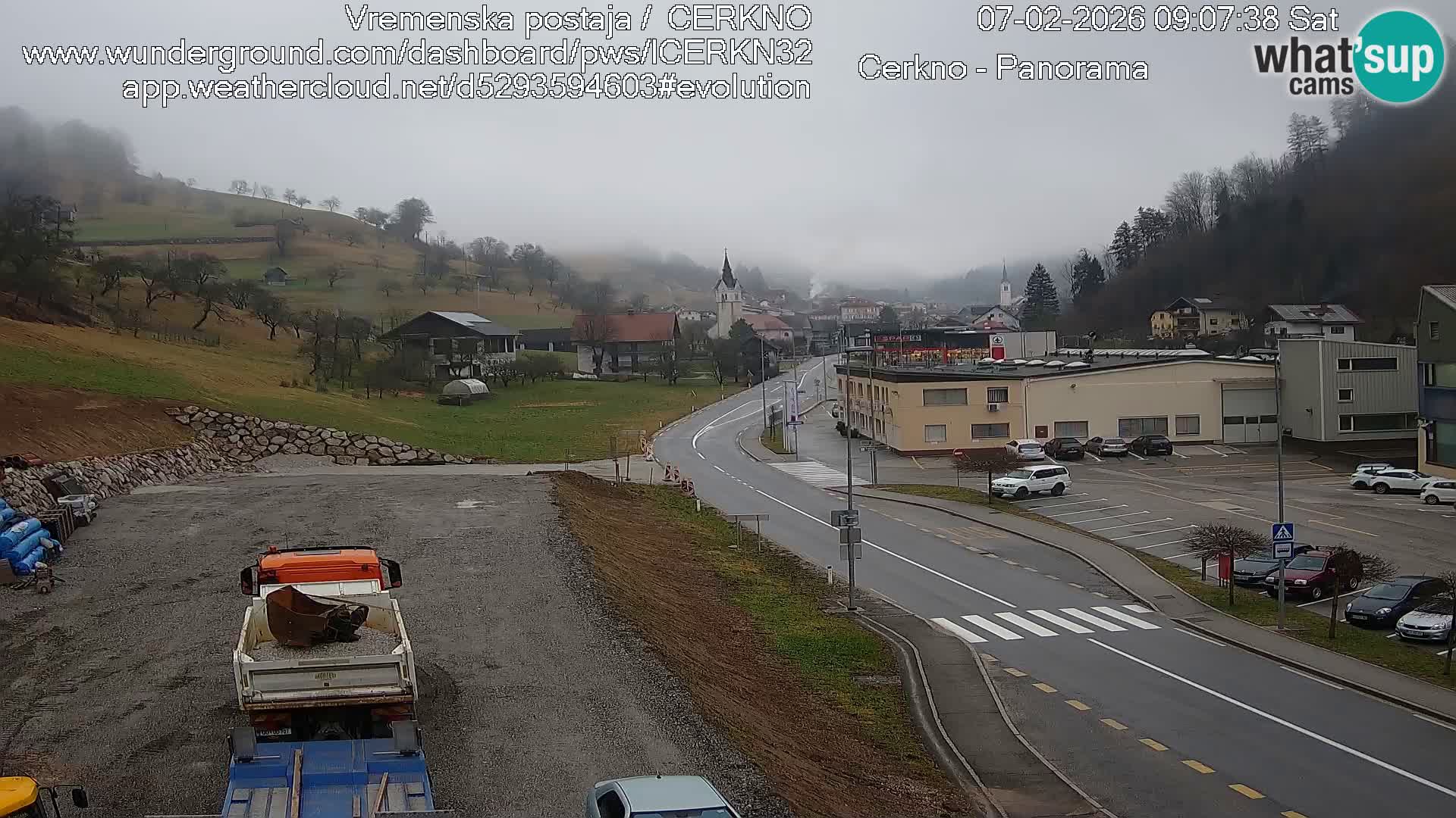 Cerkno entrada a la ciudad Webcam en vivo