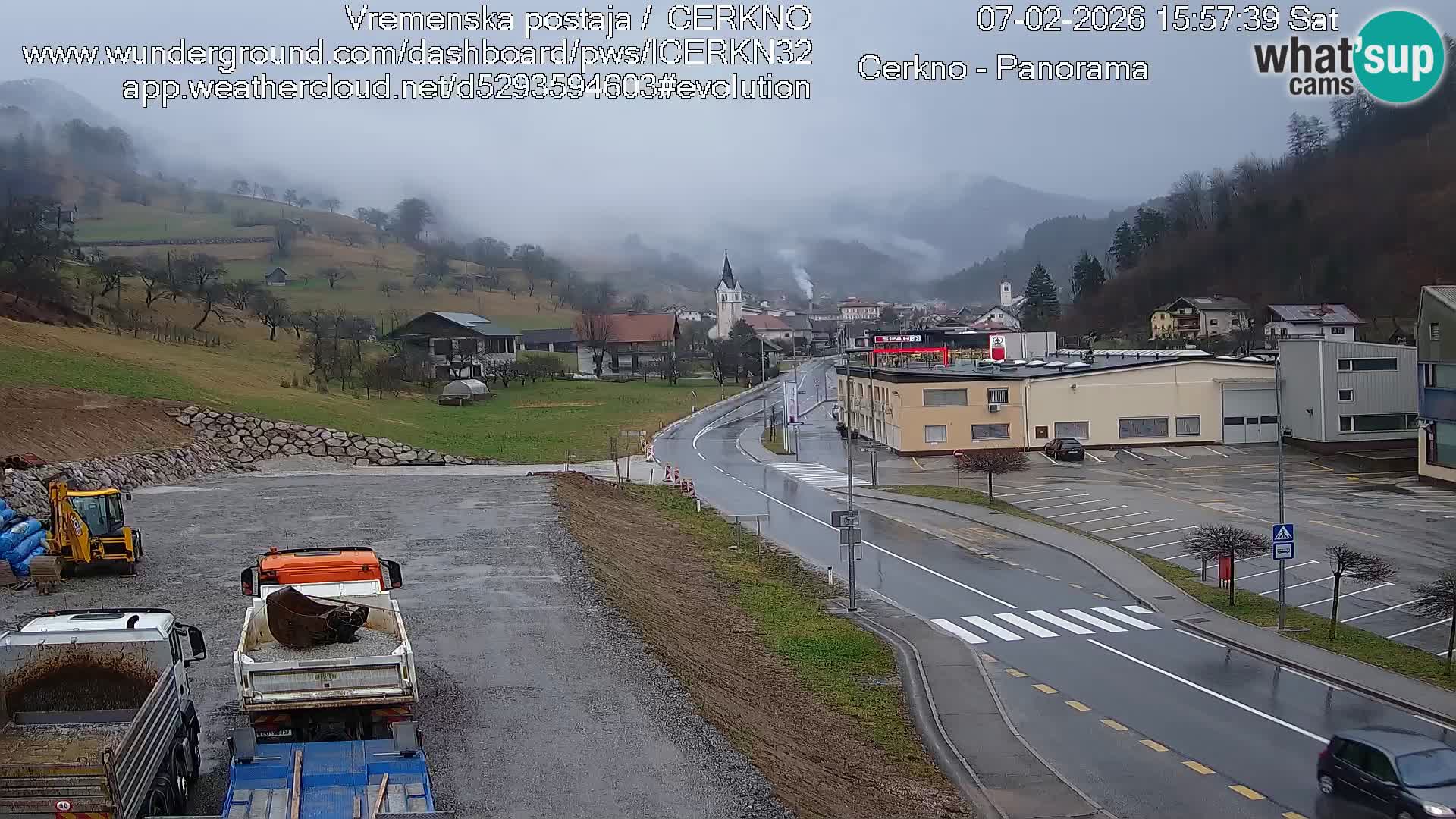 Cerkno city entrance Live Webcam