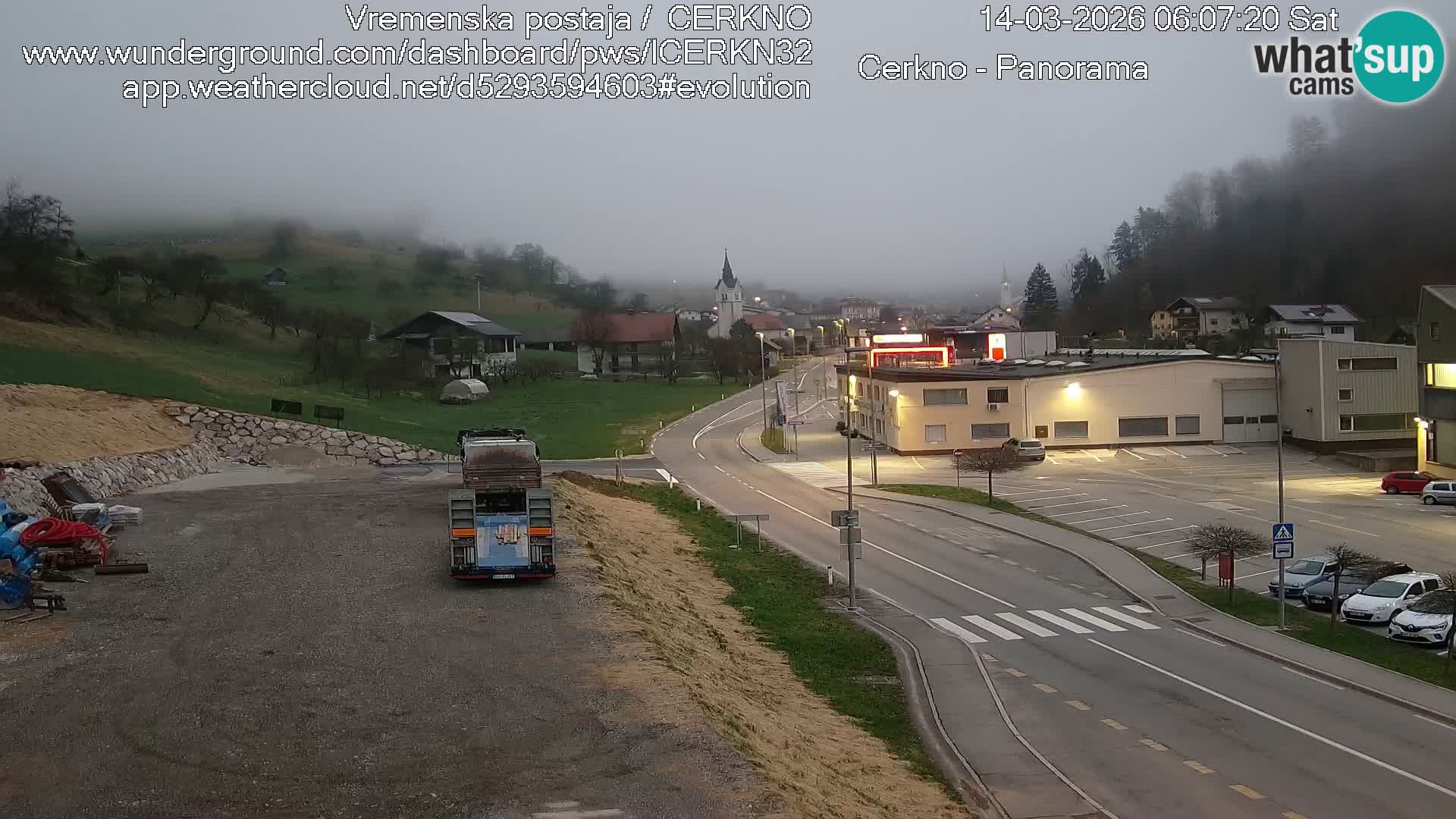 Cerkno city entrance Live Webcam