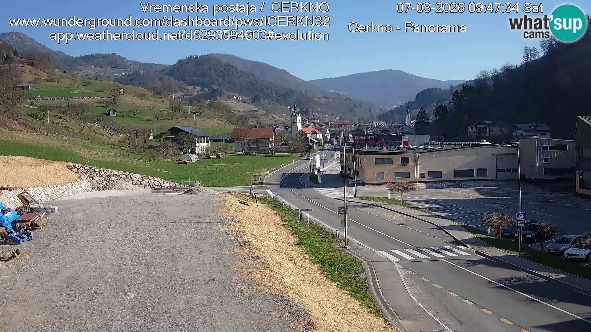 Cerkno entrada a la ciudad Webcam en vivo