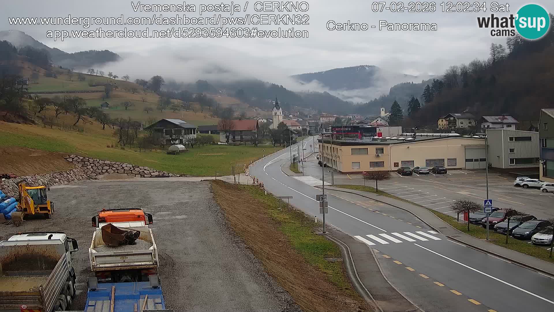 Cerkno entrada a la ciudad Webcam en vivo