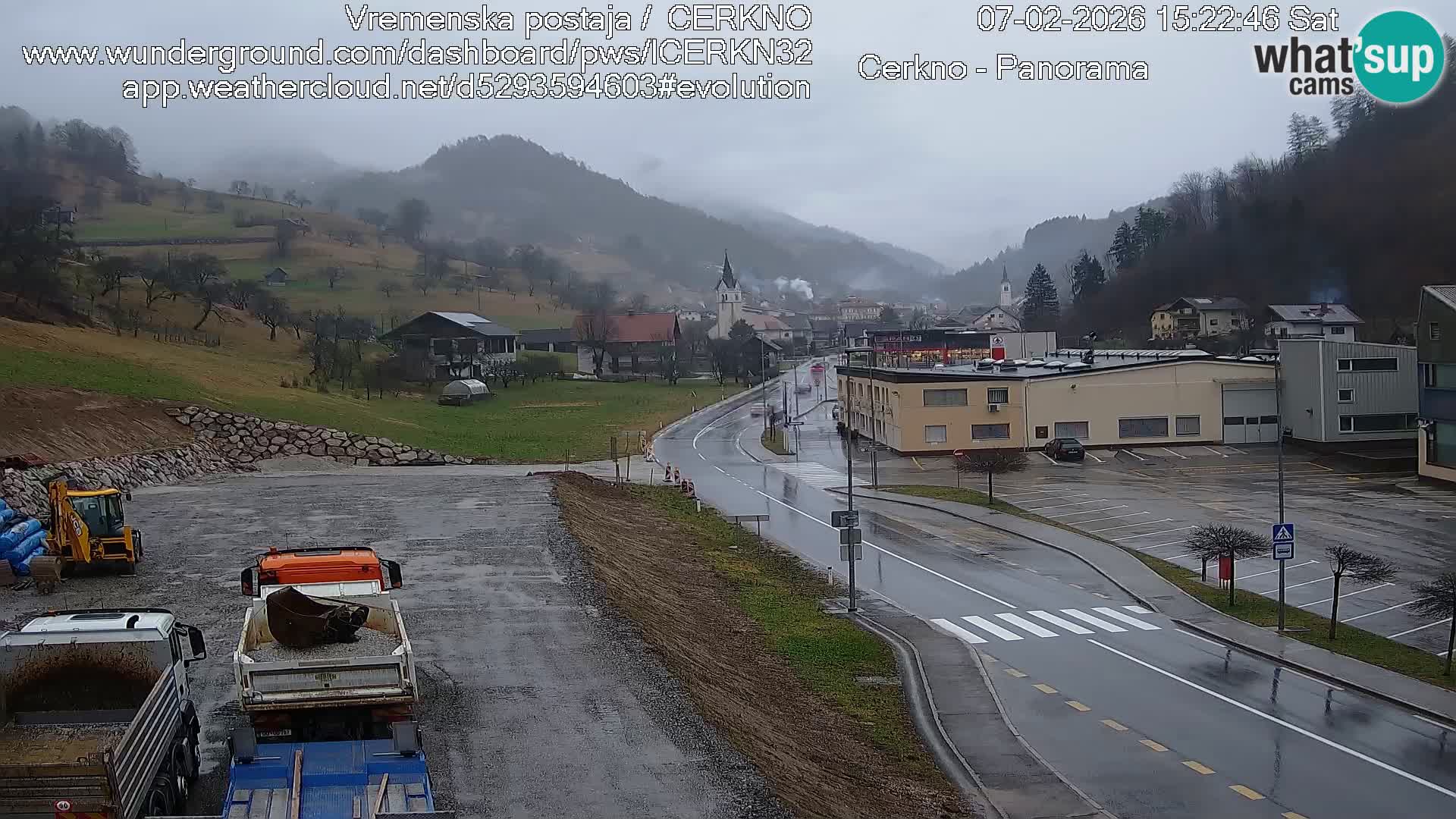 Cerkno entrada a la ciudad Webcam en vivo