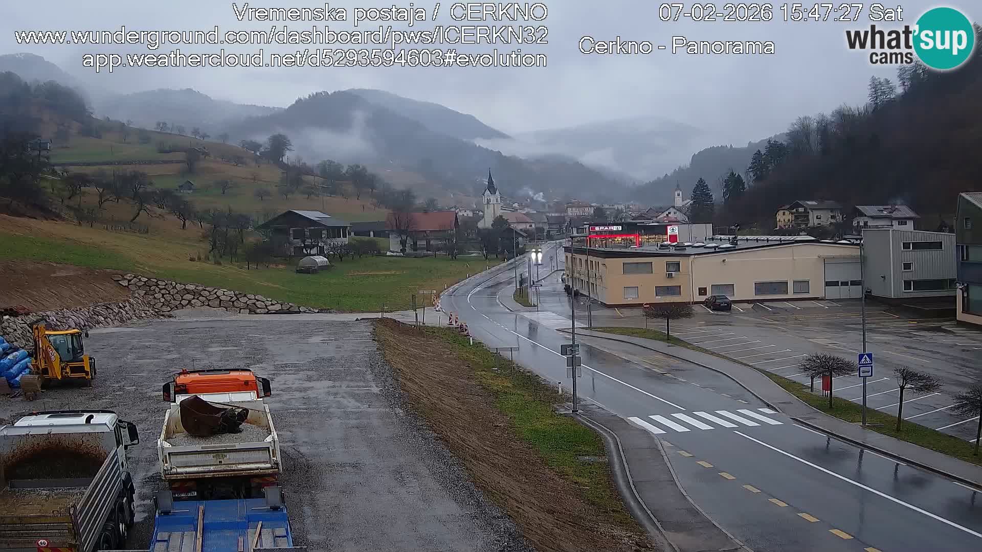Cerkno entrada a la ciudad Webcam en vivo