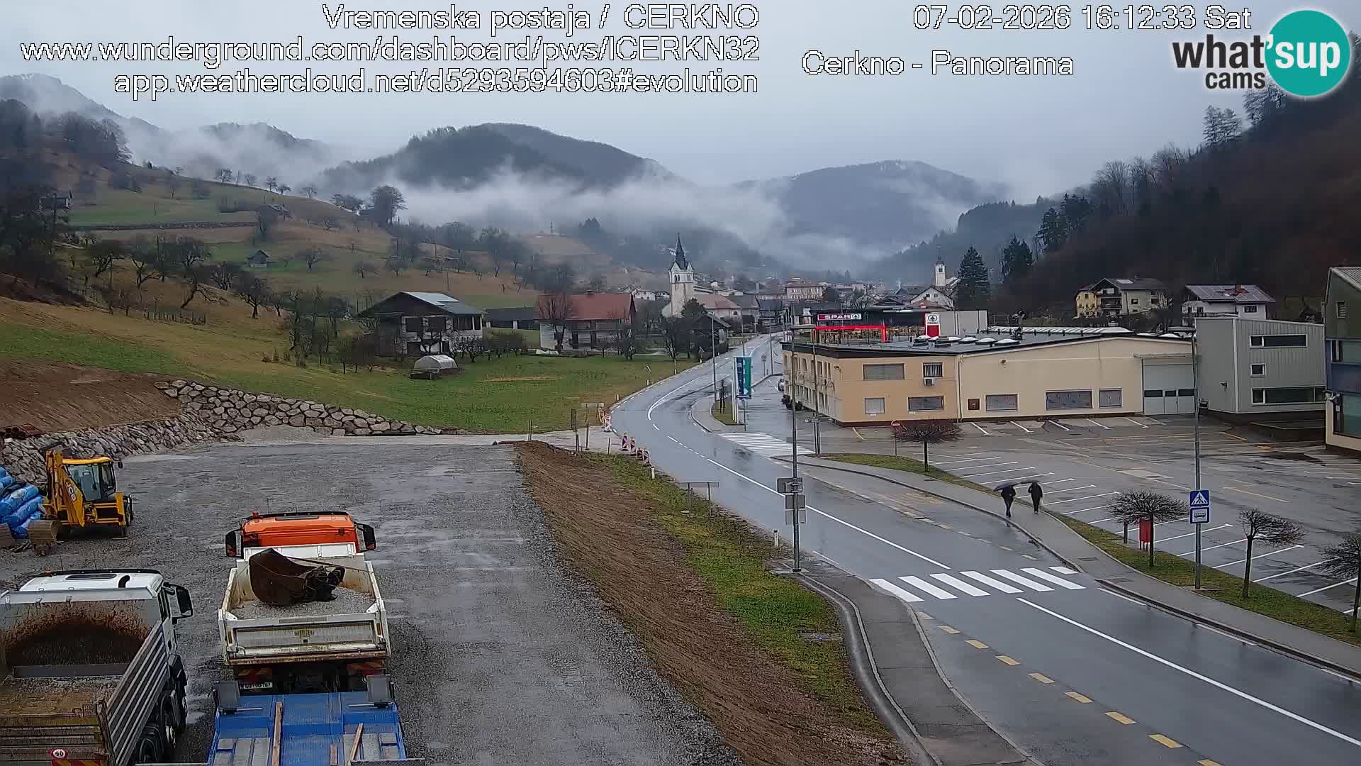 Cerkno entrada a la ciudad Webcam en vivo