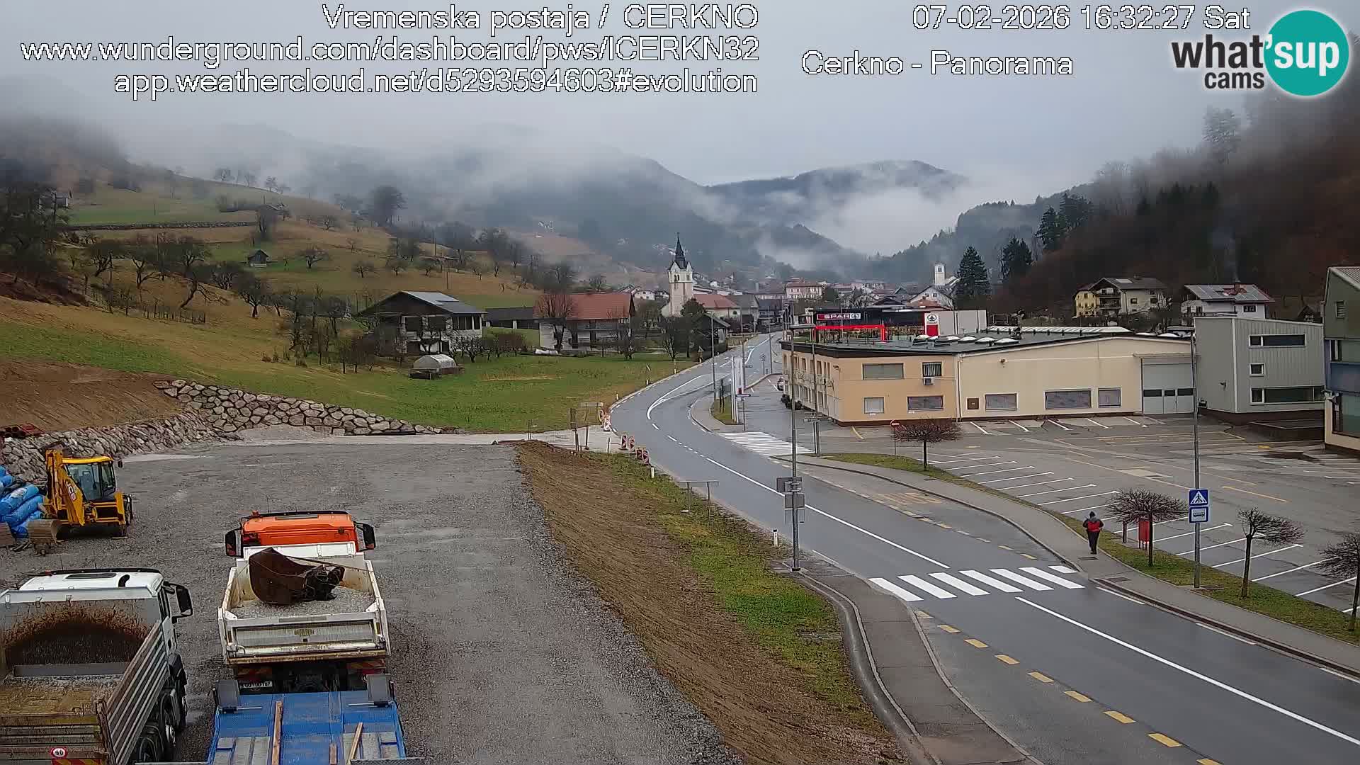 Cerkno entrada a la ciudad Webcam en vivo