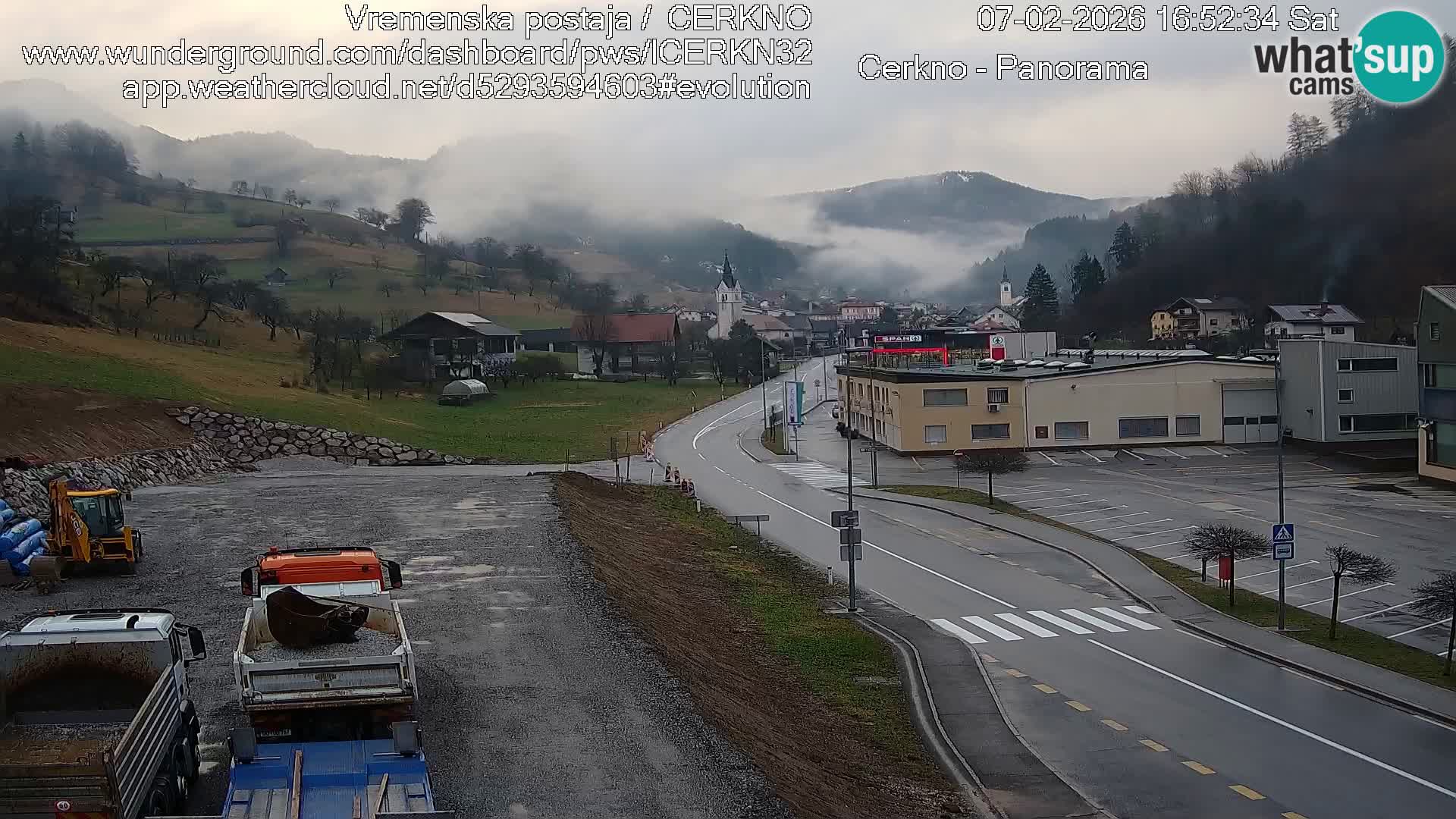 Cerkno city entrance Live Webcam