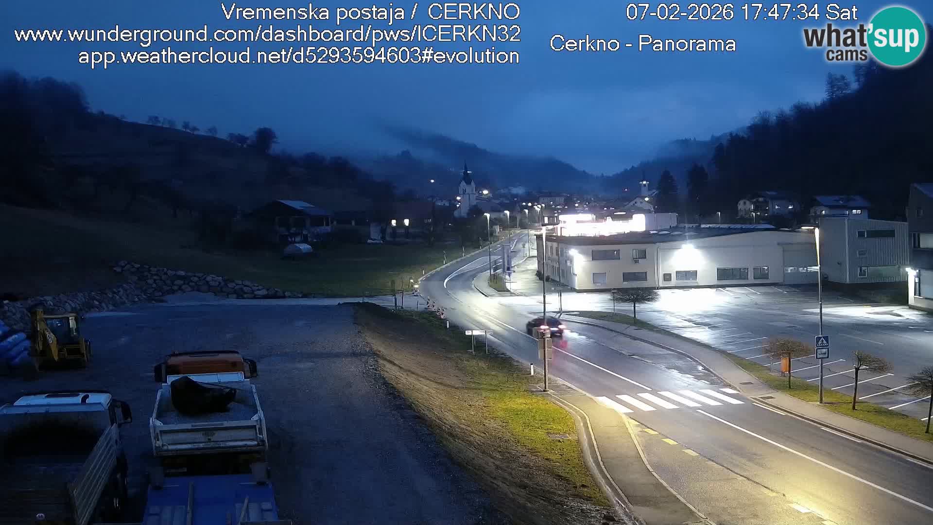 Cerkno city entrance Live Webcam