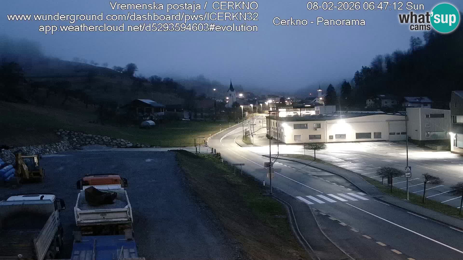 Cerkno city entrance Live Webcam