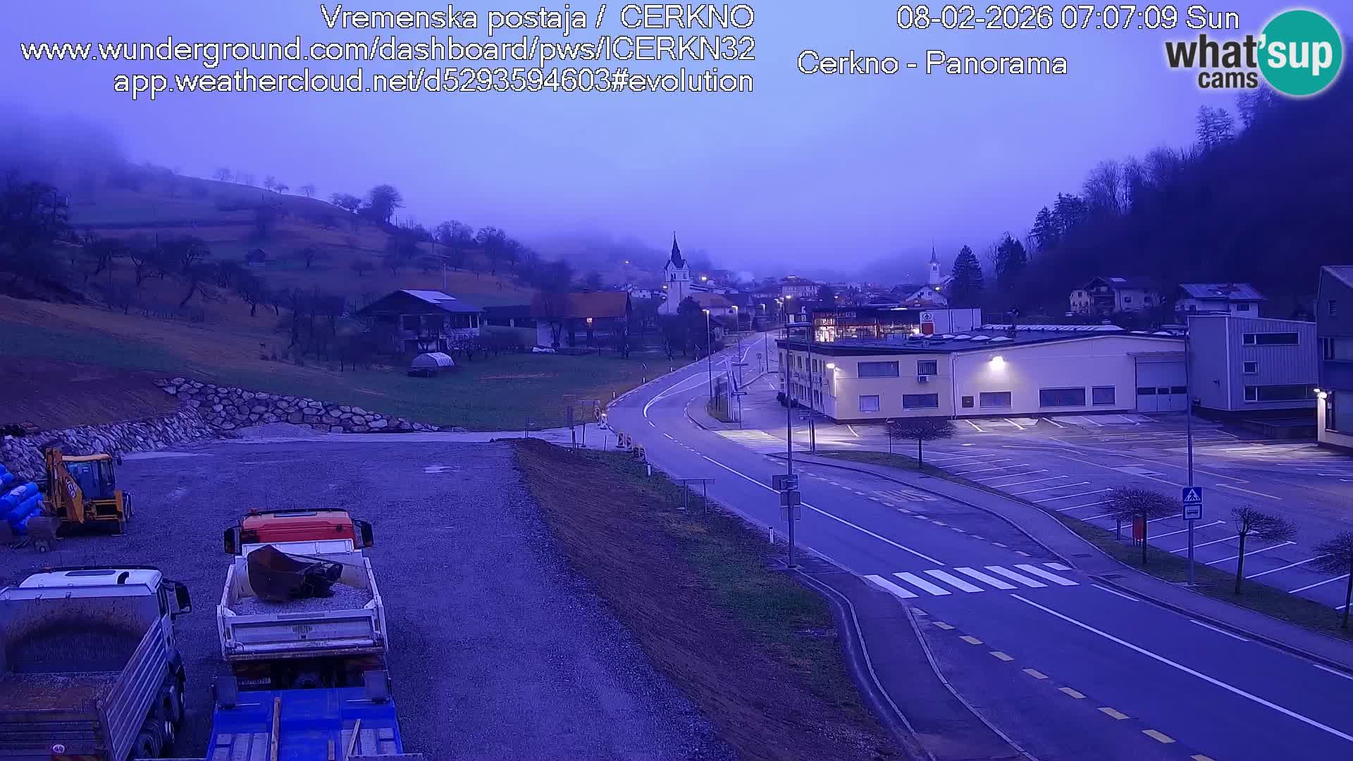 Webcam en direct – Entrée de la ville de Cerkno