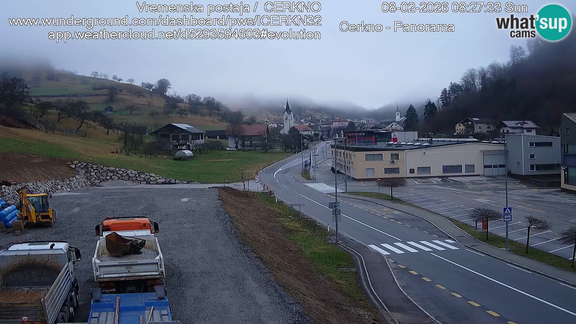 Webcam en direct – Entrée de la ville de Cerkno