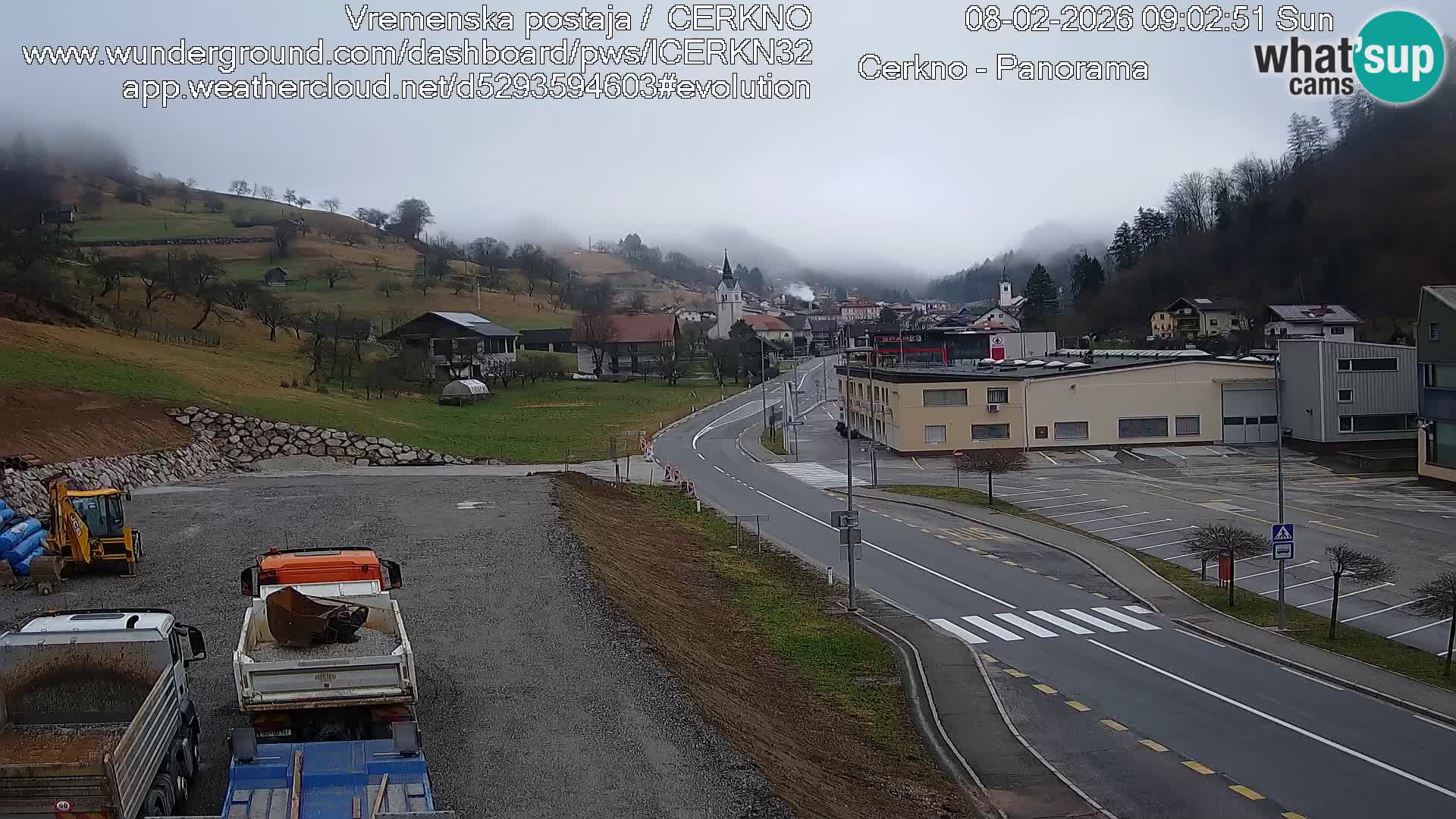 Webcam en direct – Entrée de la ville de Cerkno