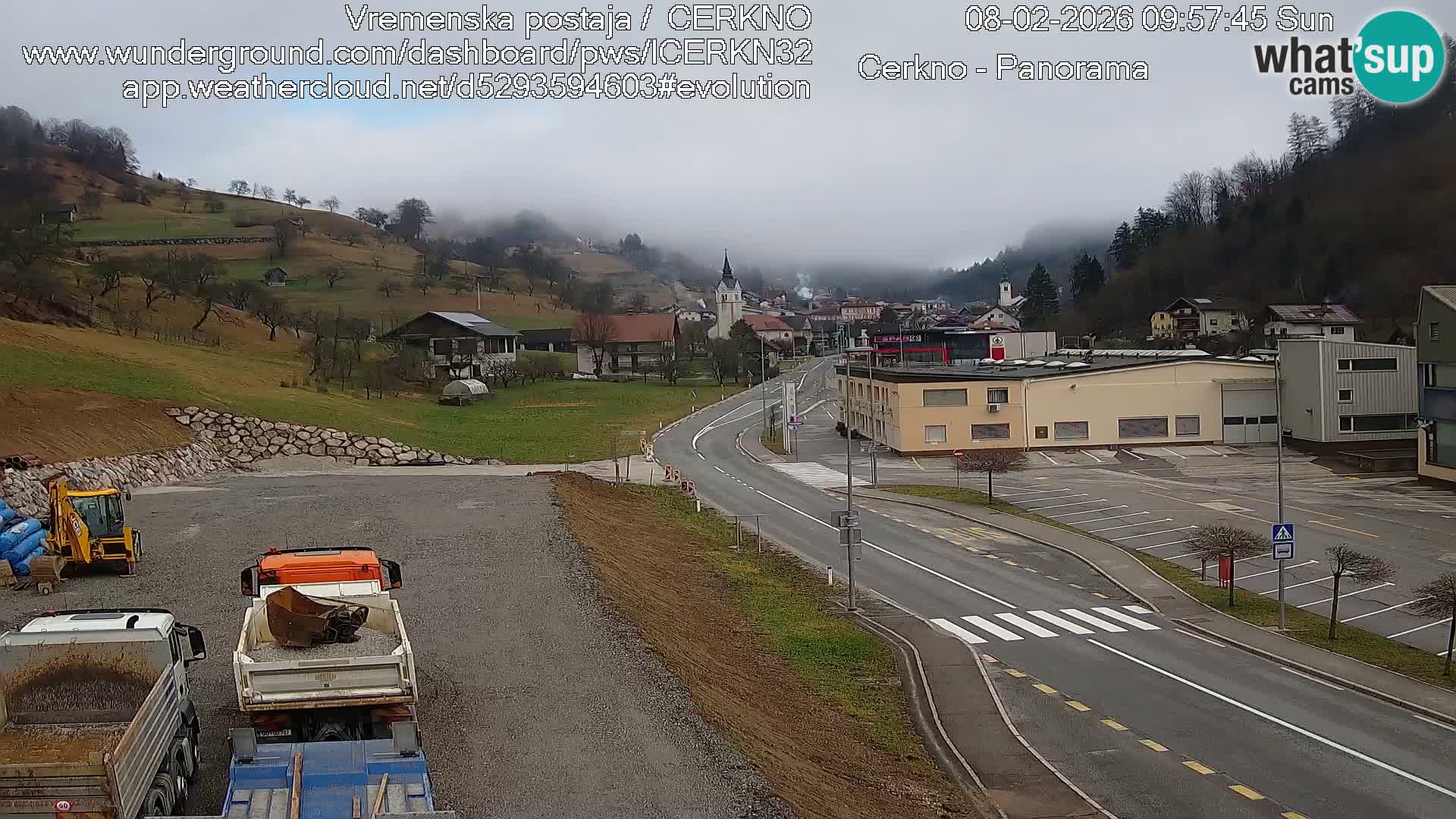 Cerkno city entrance Live Webcam