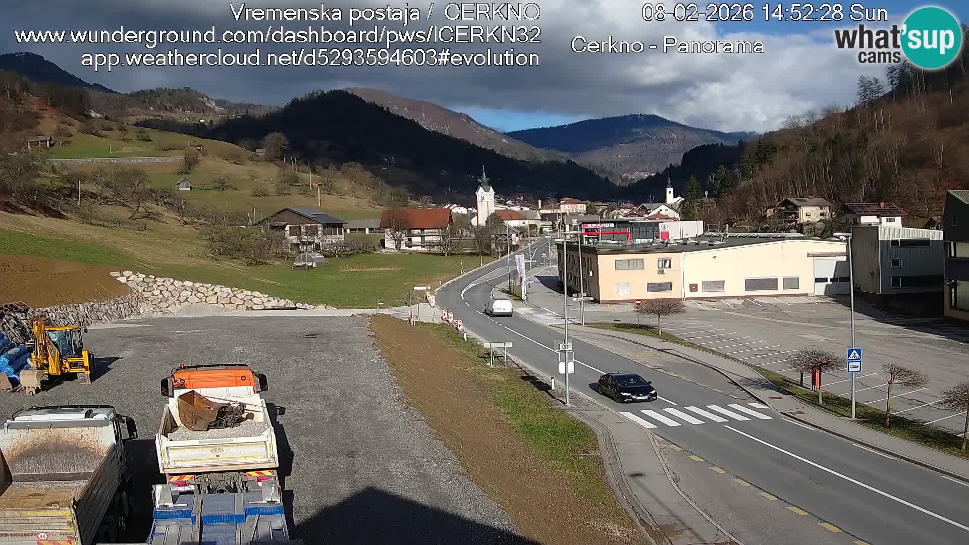 Cerkno city entrance Live Webcam