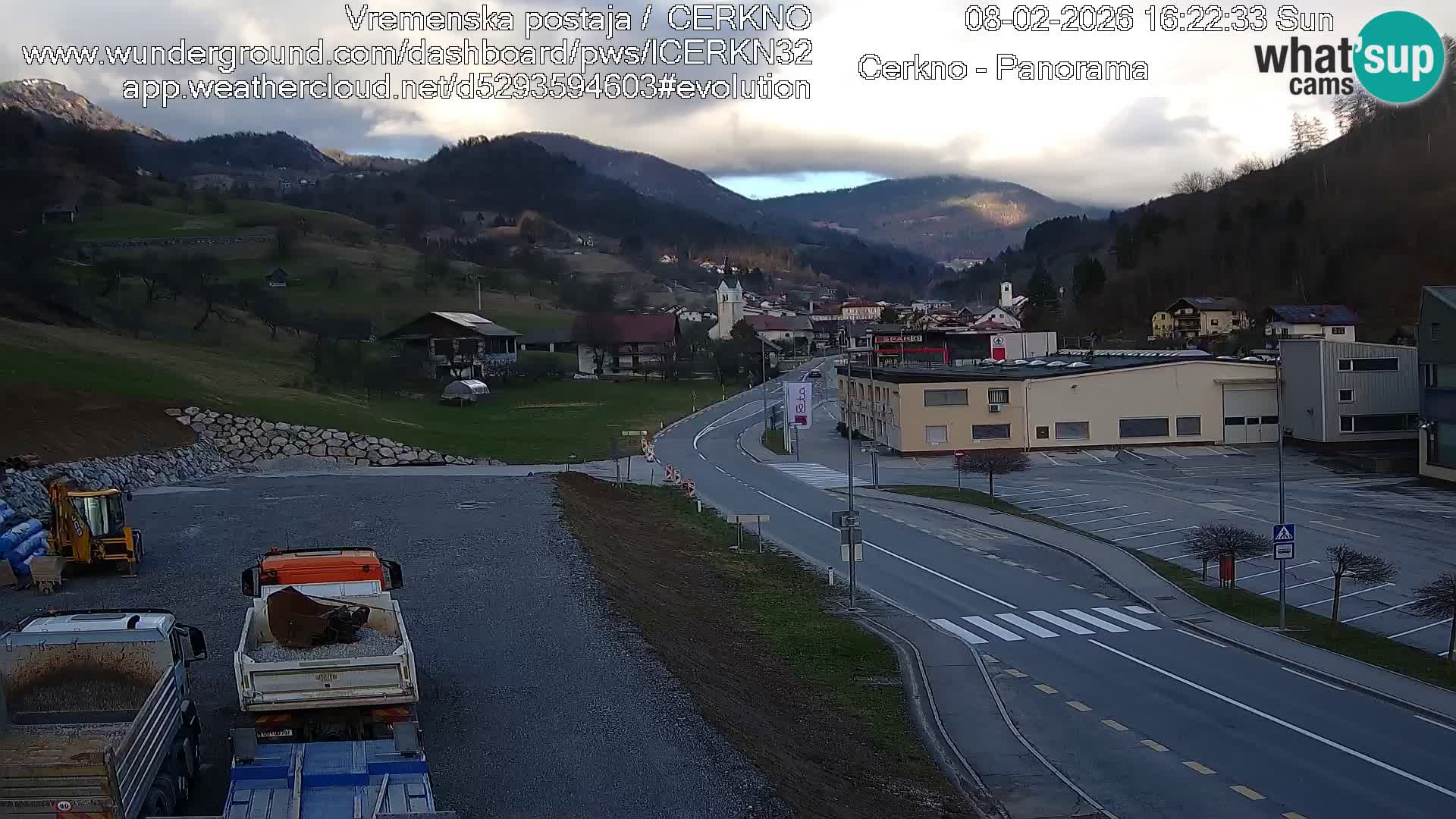 Cerkno entrada a la ciudad Webcam en vivo