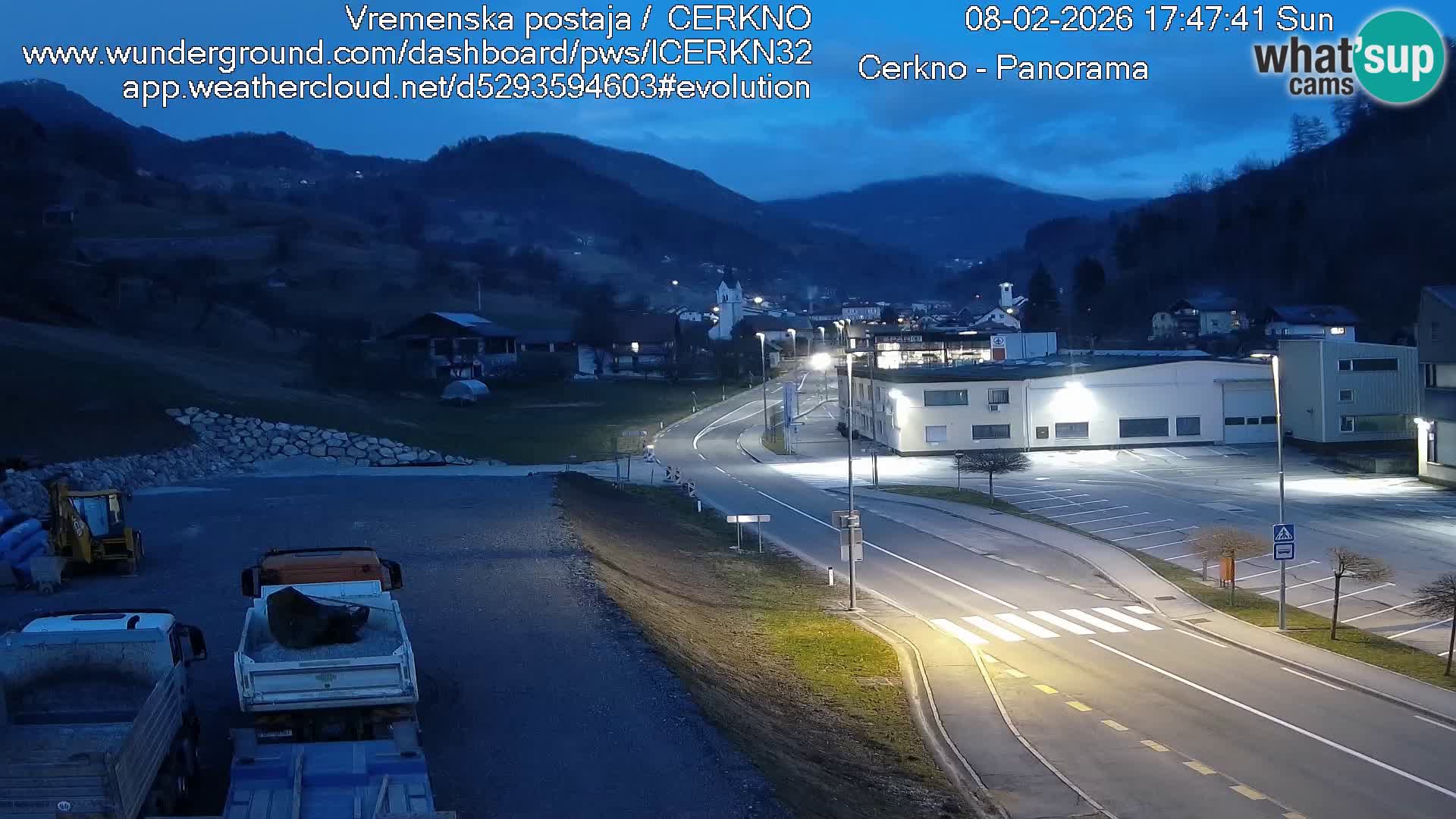 Webcam en direct – Entrée de la ville de Cerkno