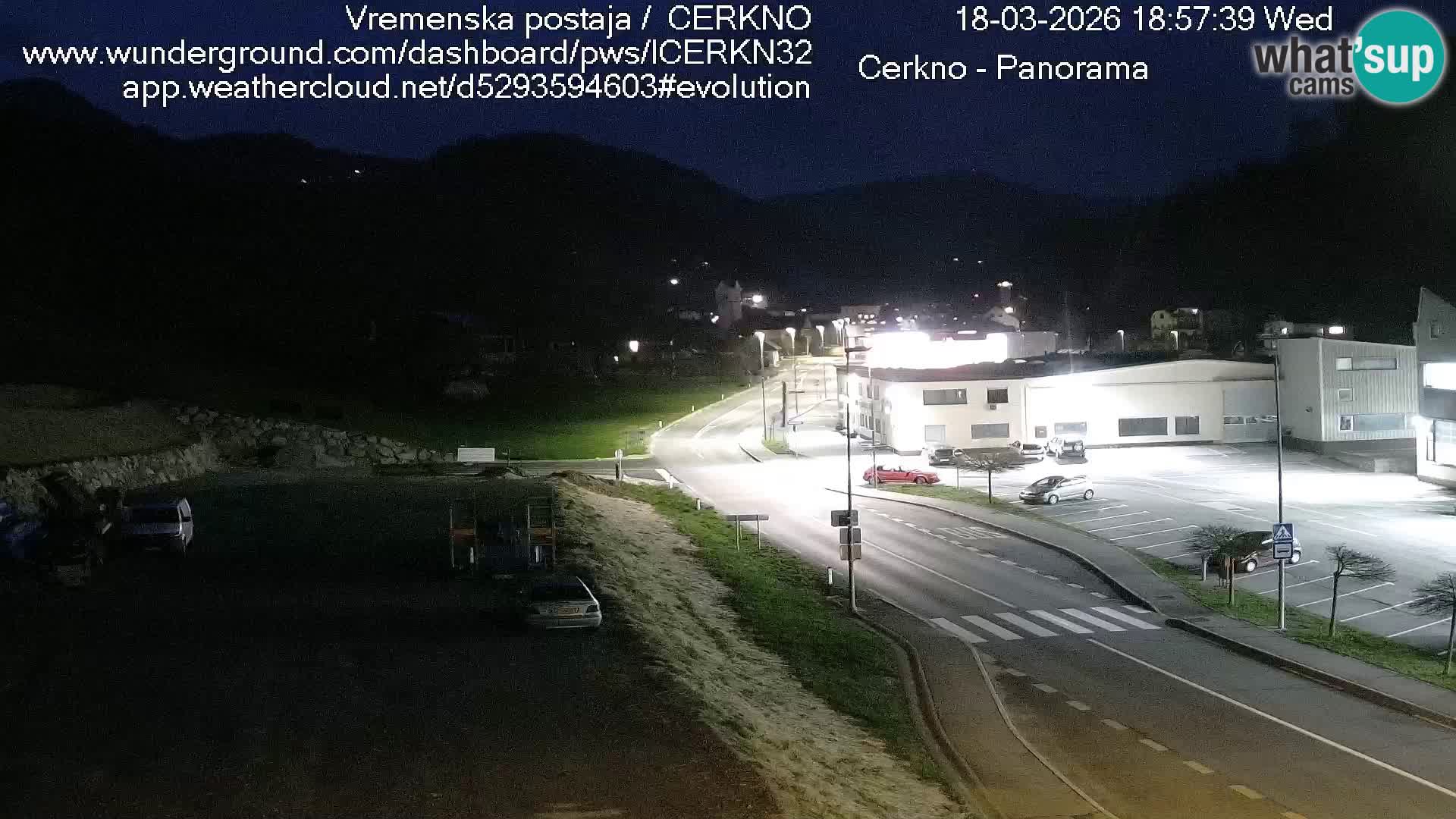 Cerkno city entrance Live Webcam