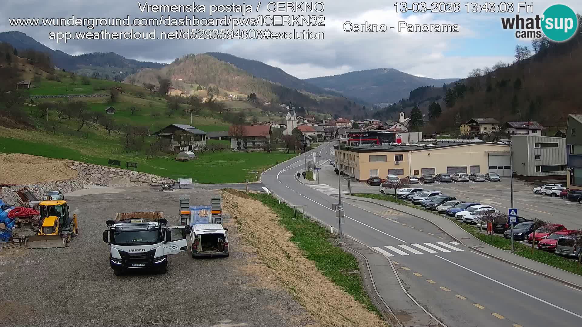Cerkno city entrance Live Webcam