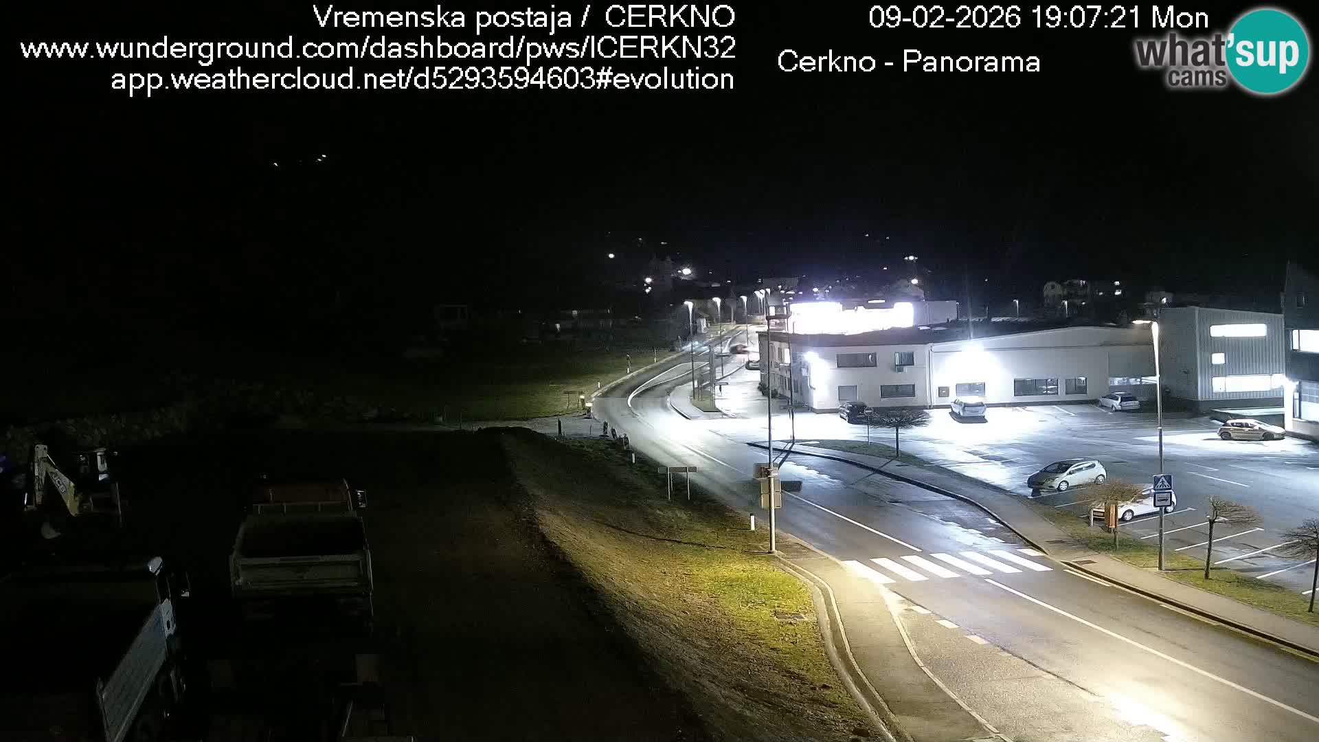 Cerkno city entrance Live Webcam