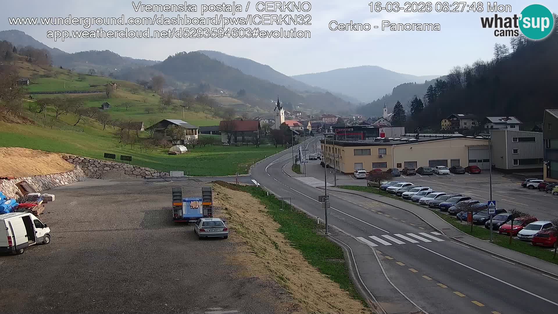 Cerkno entrada a la ciudad Webcam en vivo