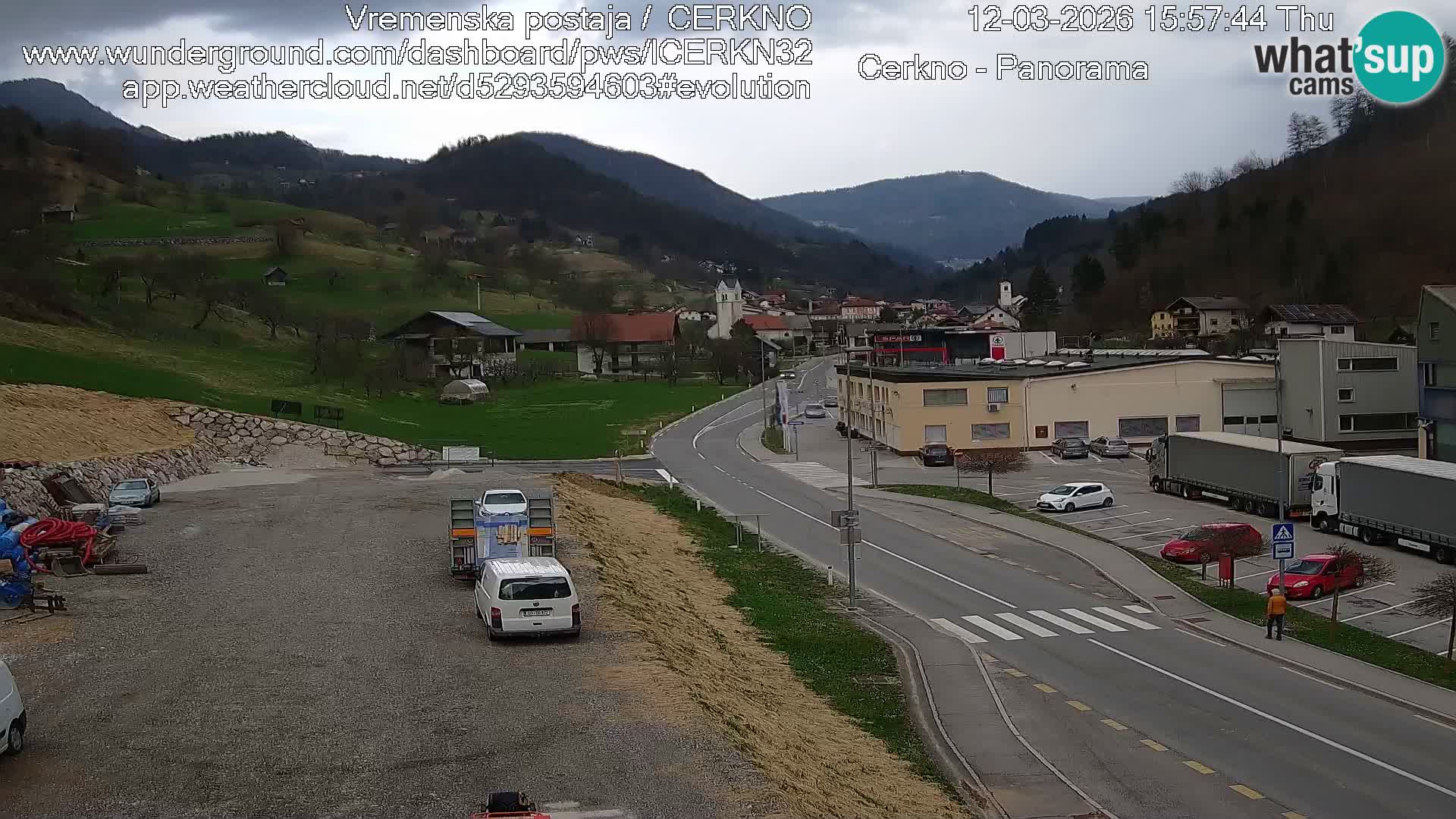 Cerkno city entrance Live Webcam
