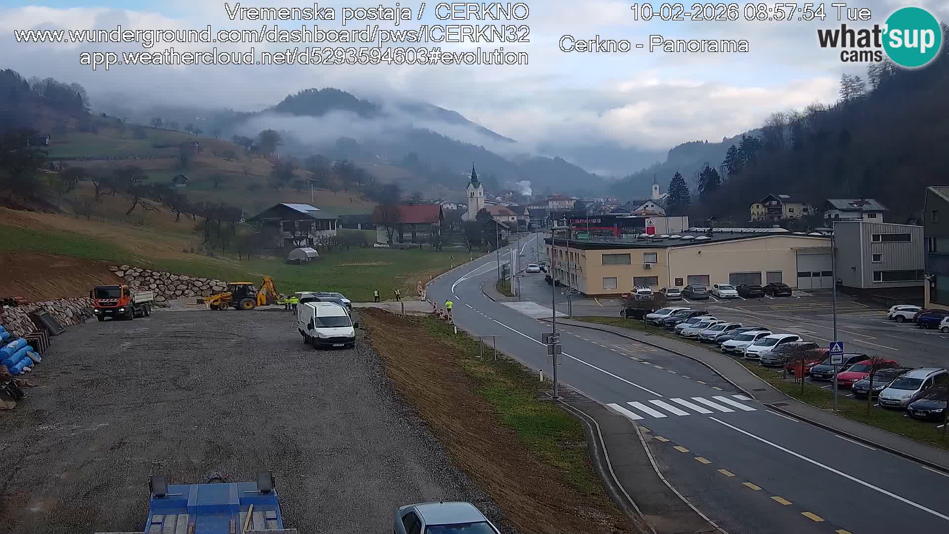 Cerkno entrada a la ciudad Webcam en vivo
