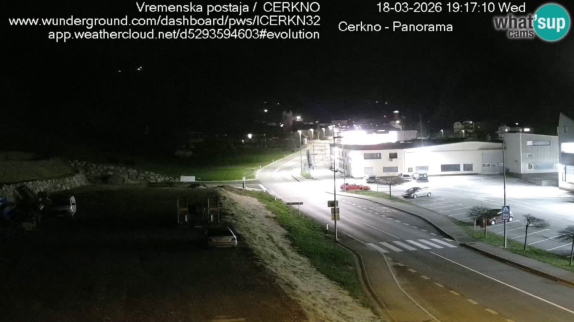 Cerkno city entrance Live Webcam