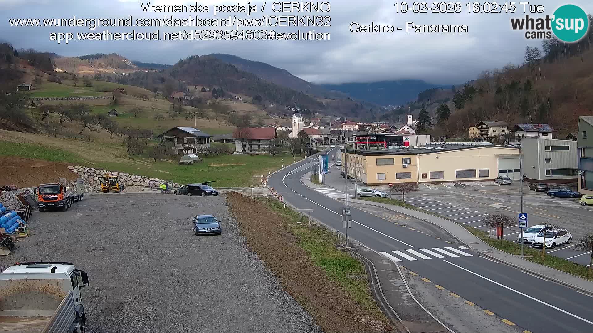 Cerkno city entrance Live Webcam