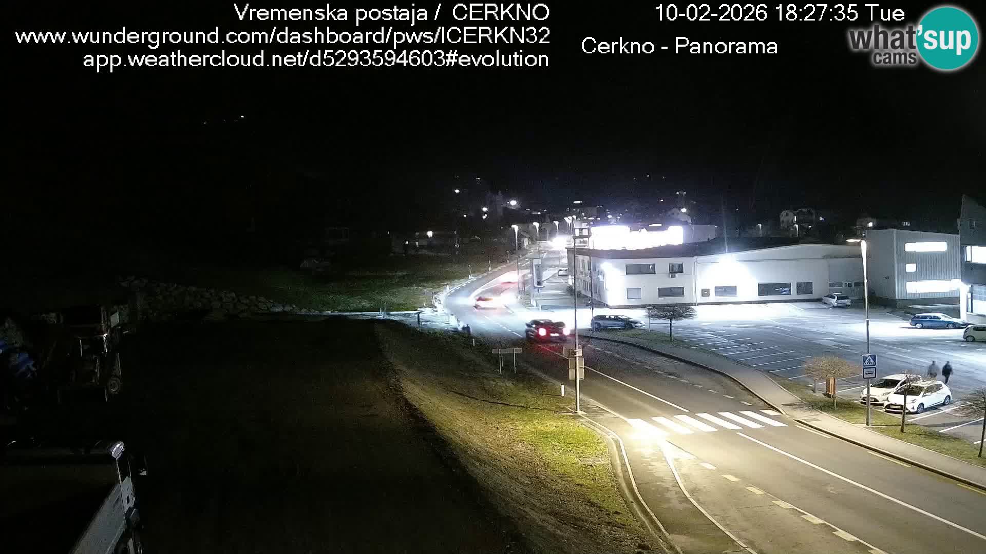 Webcam en direct – Entrée de la ville de Cerkno