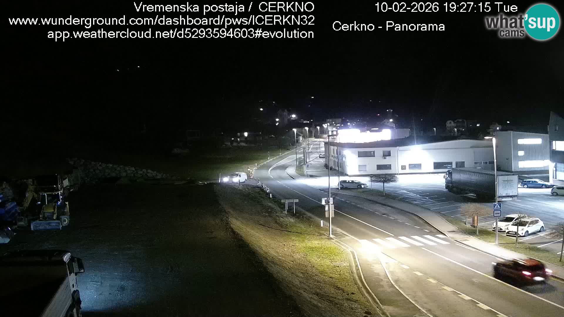 Cerkno entrada a la ciudad Webcam en vivo