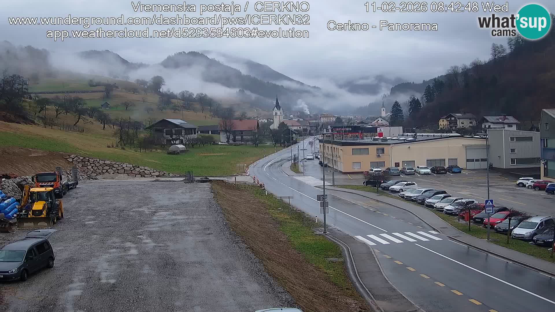 Cerkno city entrance Live Webcam