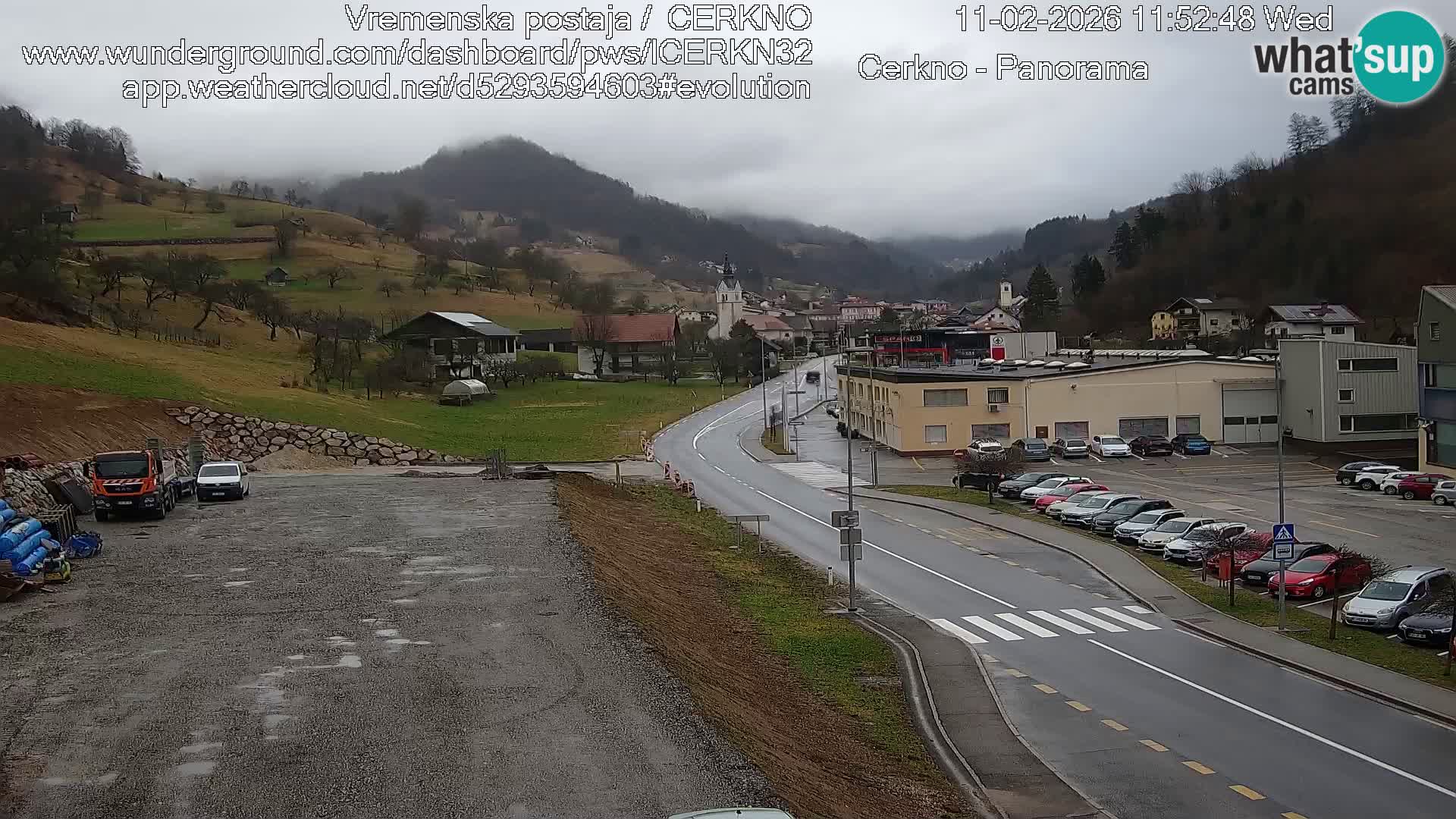 Cerkno entrada a la ciudad Webcam en vivo