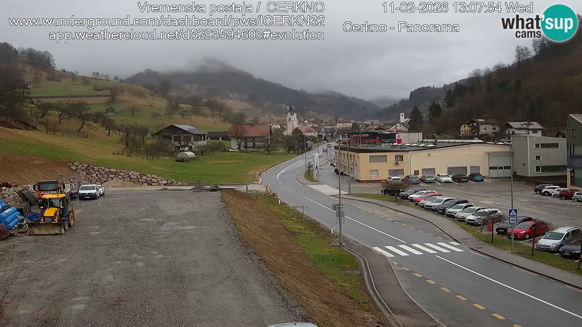 Webcam en direct – Entrée de la ville de Cerkno