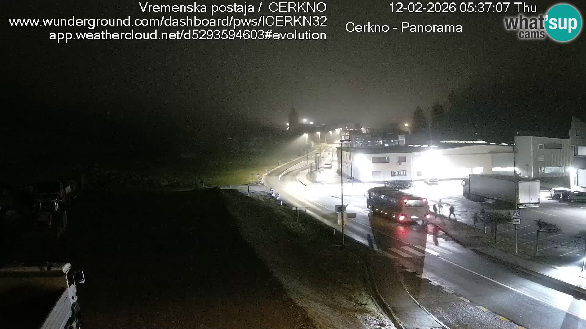 Webcam en direct – Entrée de la ville de Cerkno