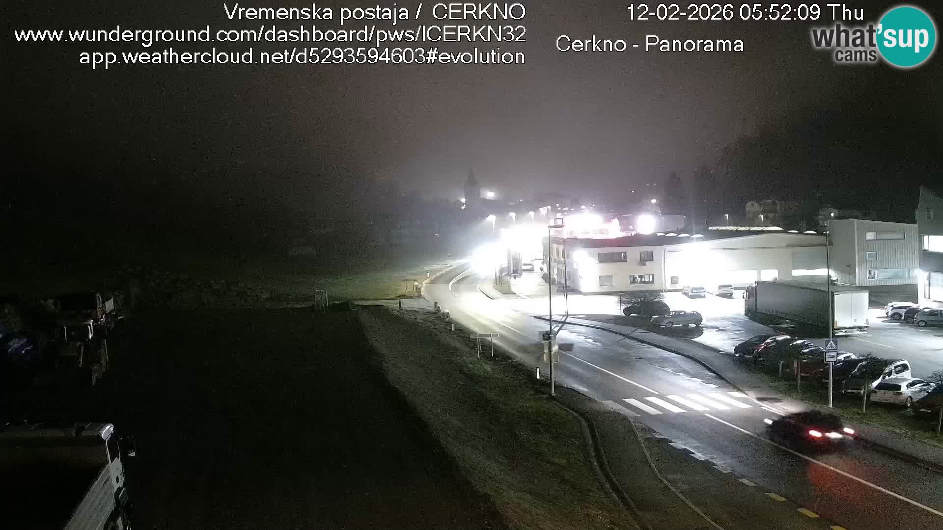 Webcam en direct – Entrée de la ville de Cerkno