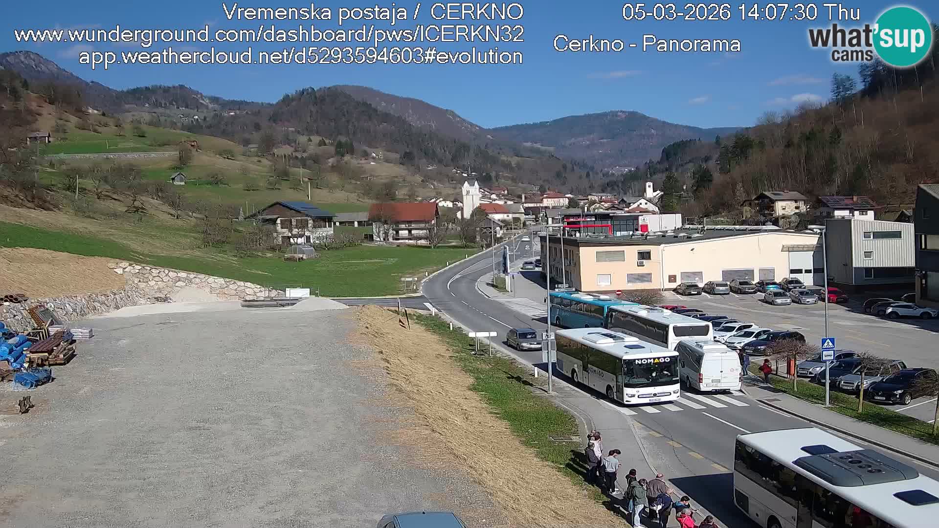 Cerkno city entrance Live Webcam