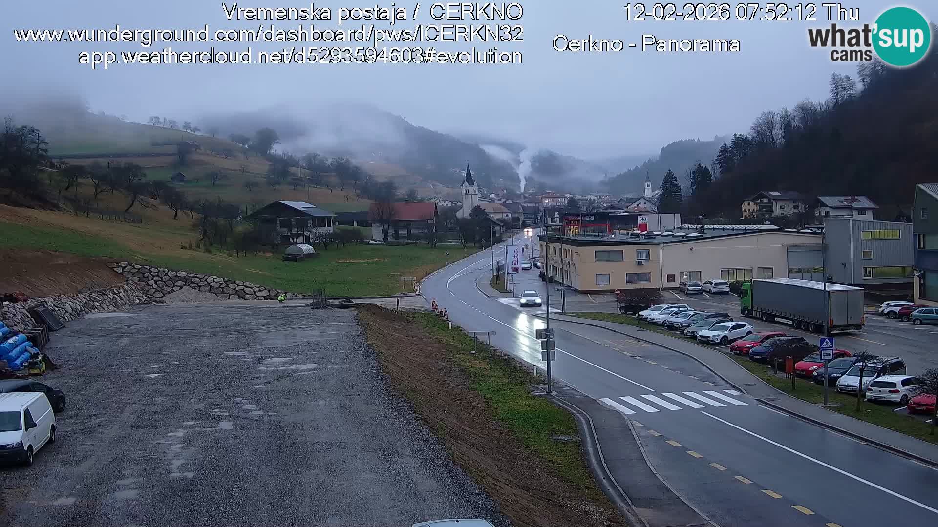 Cerkno entrada a la ciudad Webcam en vivo