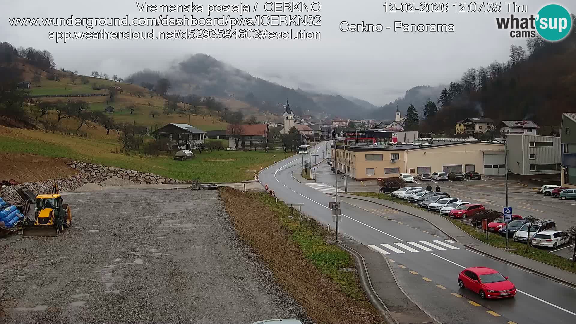 Cerkno city entrance Live Webcam