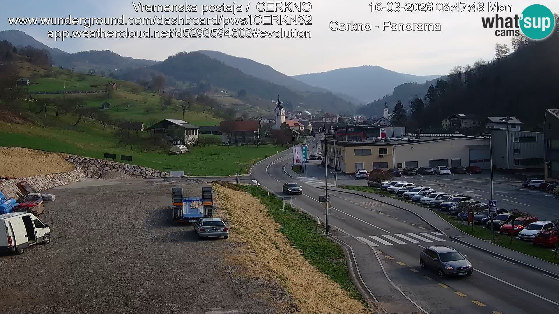 Cerkno entrada a la ciudad Webcam en vivo