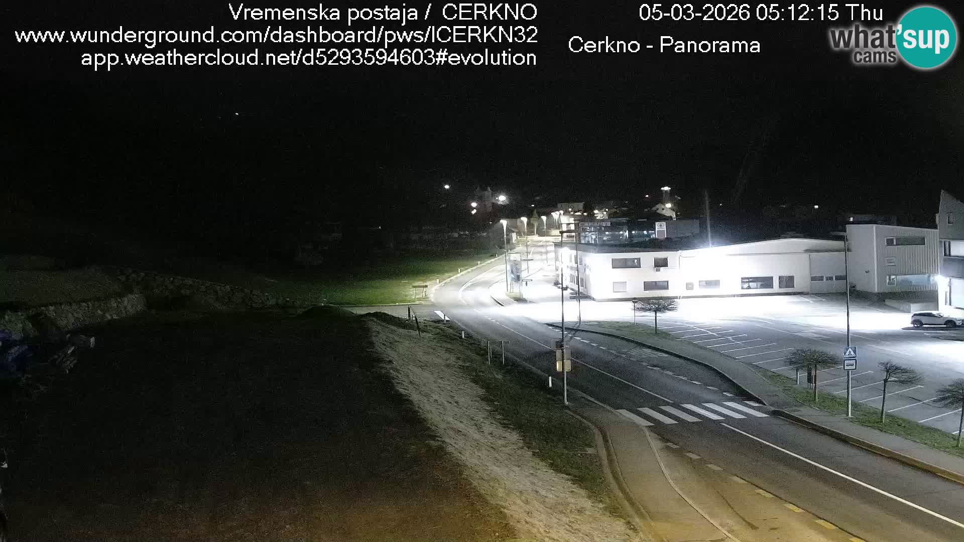 Cerkno entrada a la ciudad Webcam en vivo