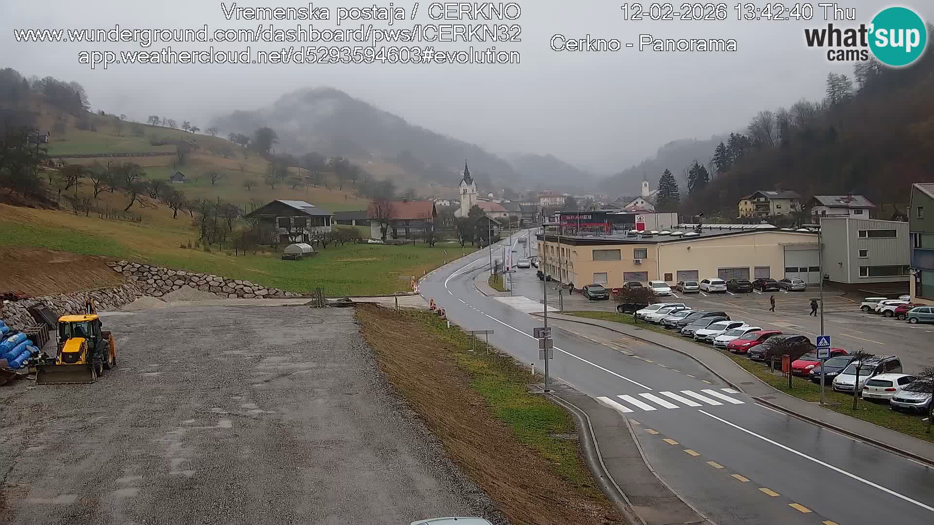 Webcam en direct – Entrée de la ville de Cerkno