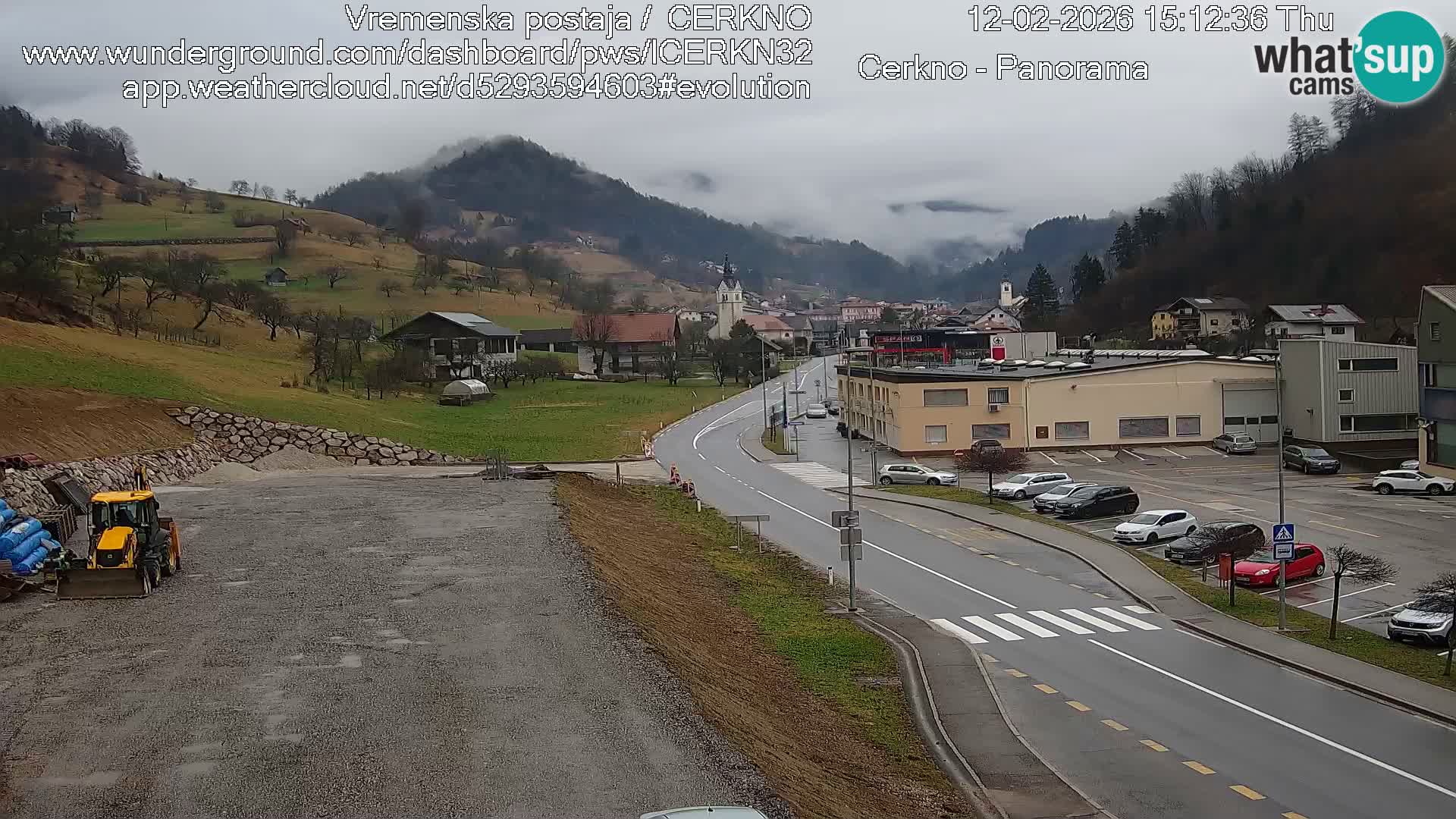 Cerkno entrada a la ciudad Webcam en vivo