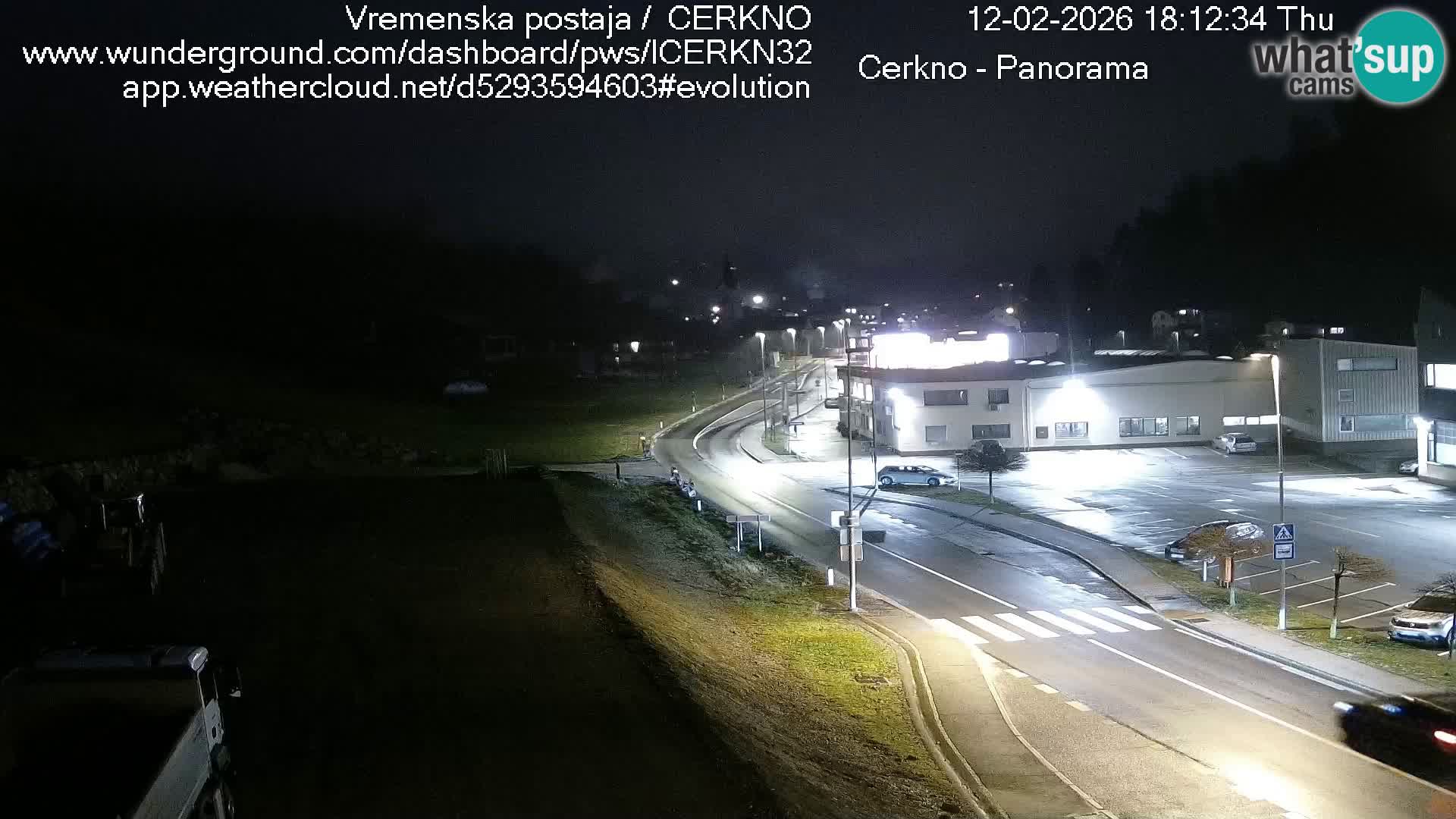 Cerkno entrada a la ciudad Webcam en vivo