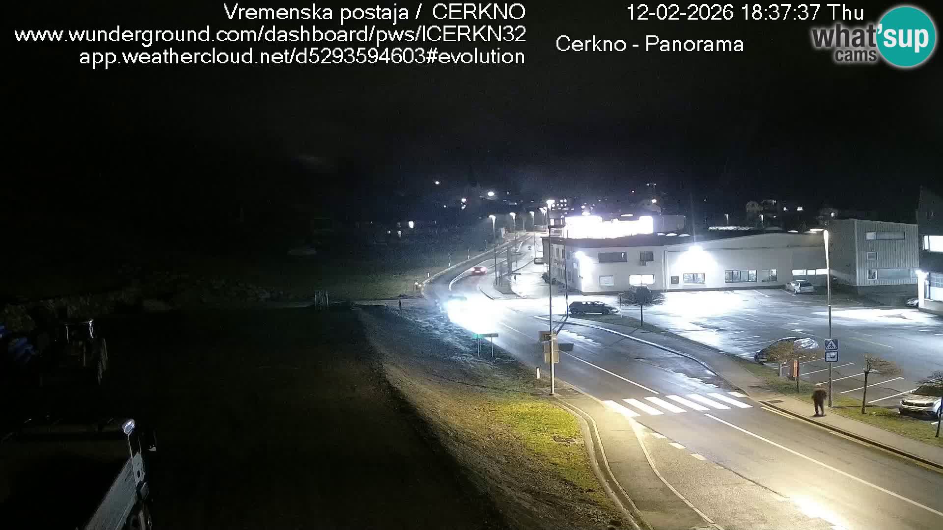 Webcam en direct – Entrée de la ville de Cerkno
