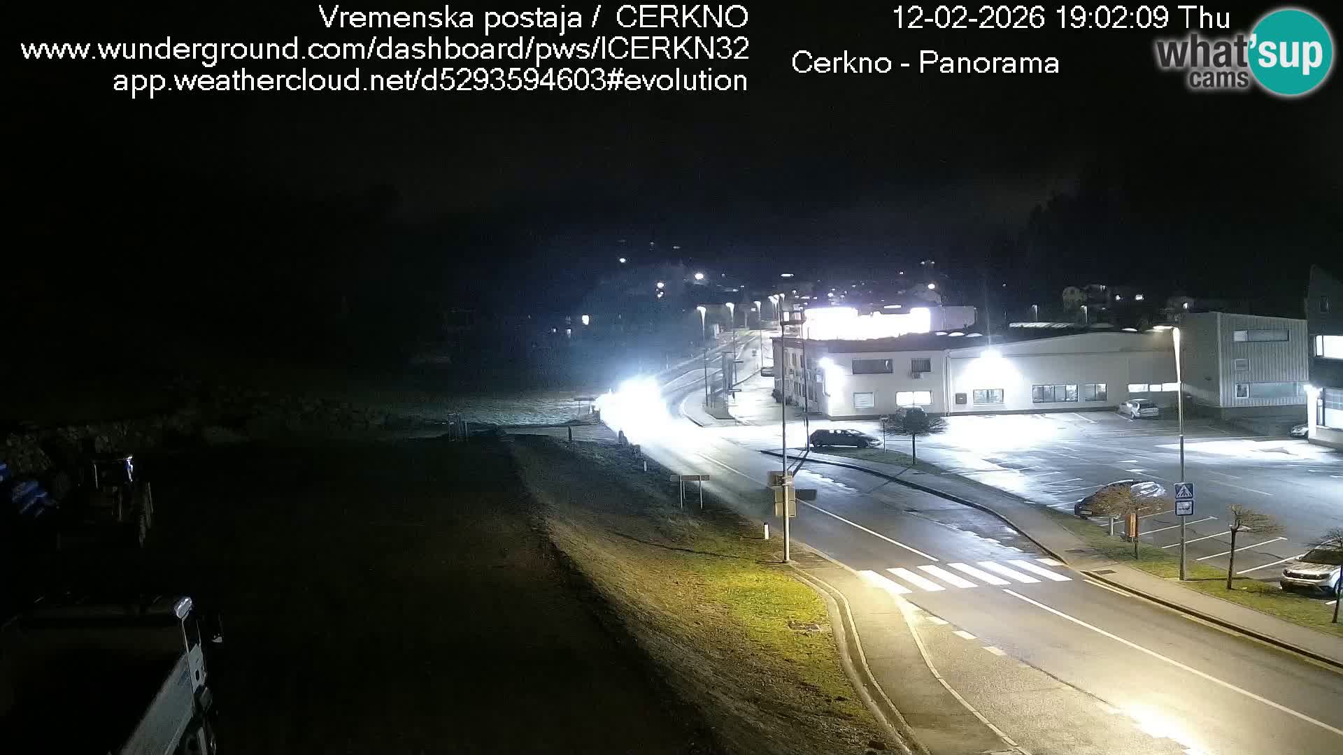 Webcam en direct – Entrée de la ville de Cerkno