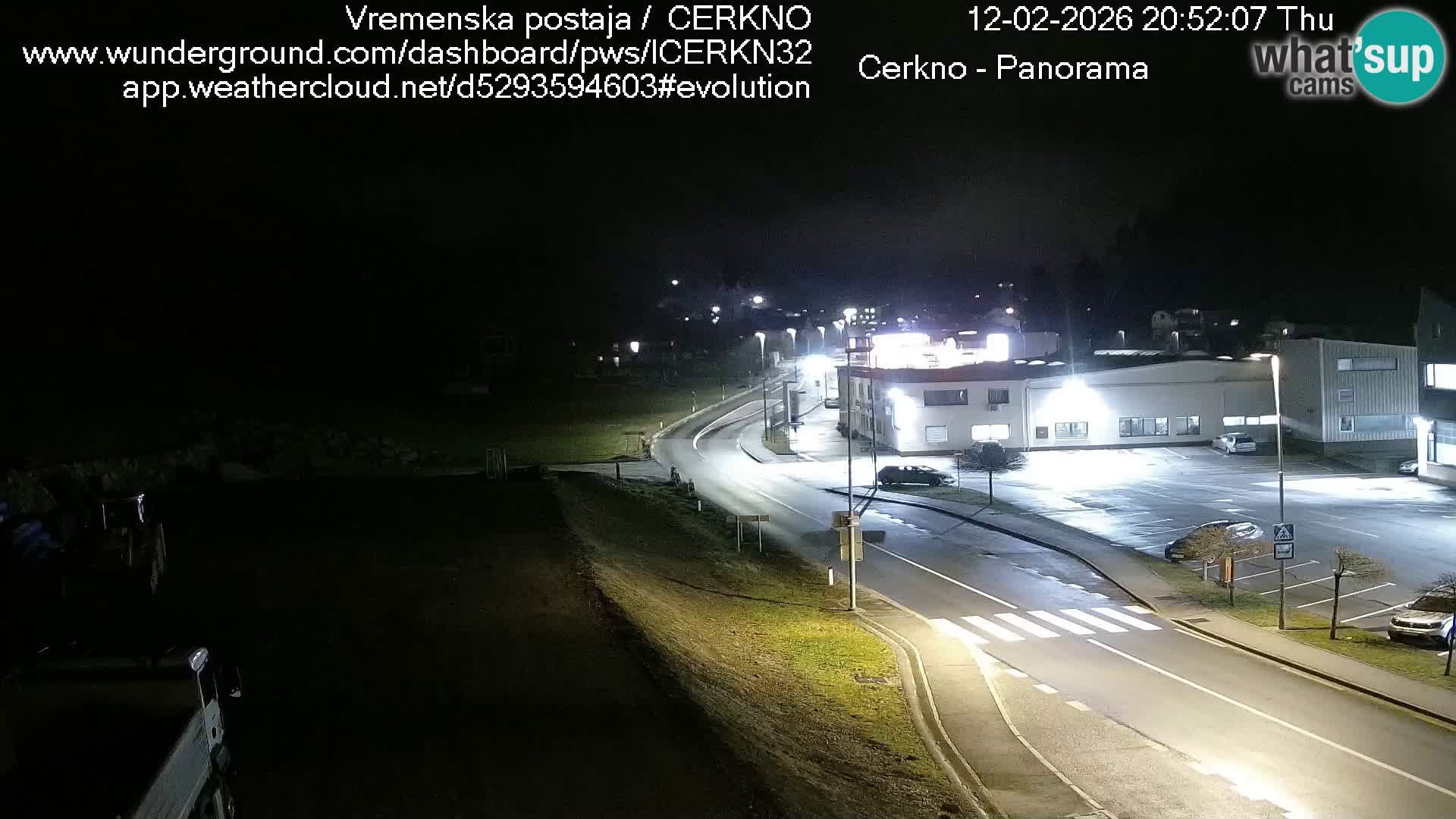 Webcam en direct – Entrée de la ville de Cerkno
