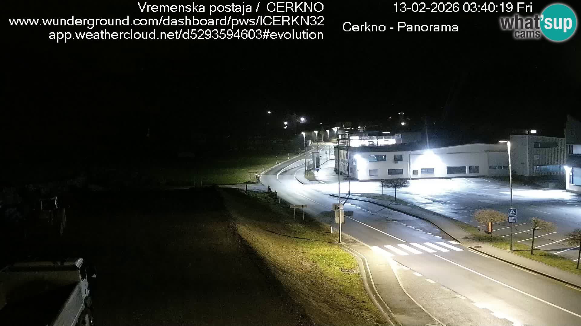 Cerkno city entrance Live Webcam
